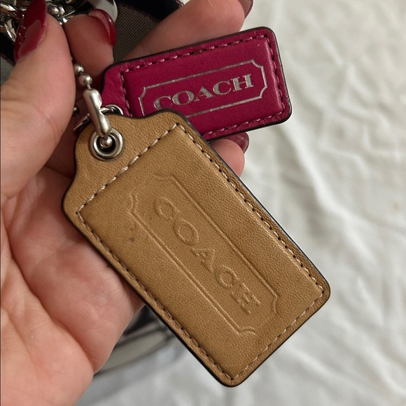 COACH 21161 POPPY Metallic Pink sparkle signature C ToTe Shoulder bag - Picture 10 of 12